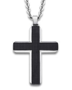 Kreuz Halskette Lotus Style LS1686-1/2 Lederkette Men in Black