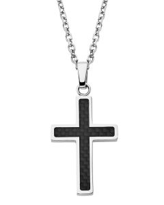 Kreuz Halskette Lotus Style LS1686-1/2 Lederkette Men in Black