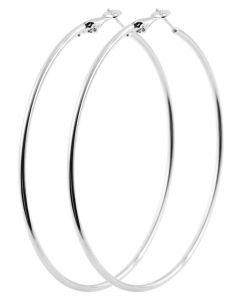 Akzent Creolen 29 mm Edelstahl Ohrringe rose