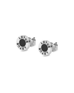 Lotus Style Herren Ohrstecker silber schwarz Edelstahl Ohrringe LS2164-4/3