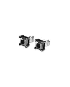 Lotus Style Herren Ohrstecker Ohrringe schwarz eckig für Männer LS2166-4/2