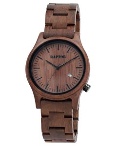 Raptor Herrenuhr Holz-Armbanduhr olivgrün Holzuhr