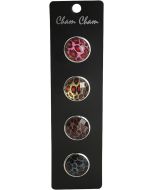 Cham Cham Druckknöpfe Metall-Kunstoff 4 Stück Leoparden-Design für Lederarmband