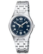 Casio Uhr Damenuhr LTP-1310PD-2BVEF Armbanduhr blau silber