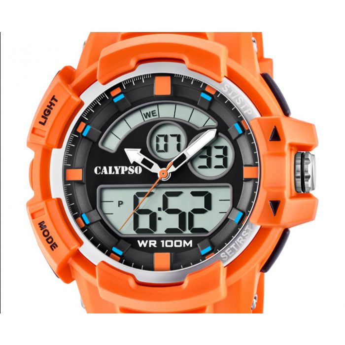 Calypso Armbanduhr analog digital Uhr K5767/1 AnaDigi Watch orange | Quarzuhren