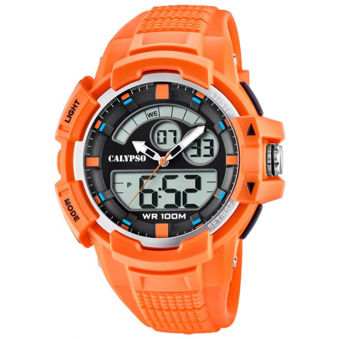 Calypso Armbanduhr analog digital Uhr K5767/1 AnaDigi Watch orange