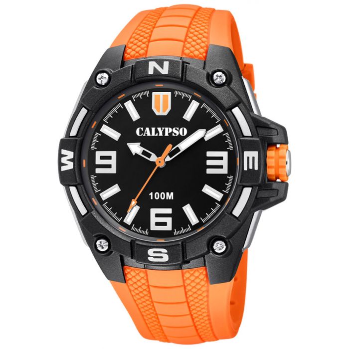 Armbanduhr Herren, Sport Fashion (schwarz / orange, Edelstahl), 2-Zeigeruhr/3-Zeigeruhr, Herrenarmbanduhren, Uhren