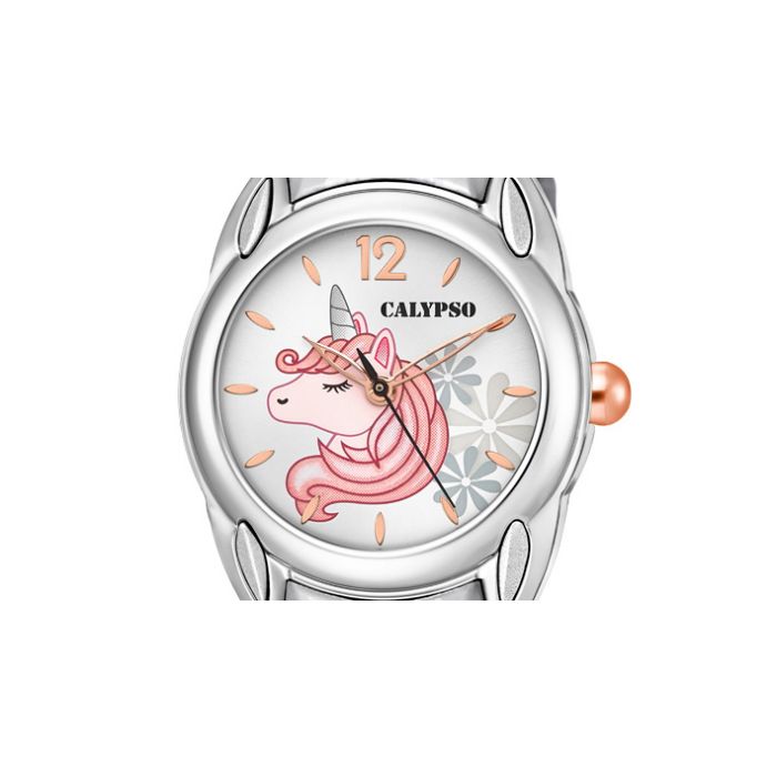 Kinder Armbanduhr Calypso Uhr K5734/A Einhorn-Motiv