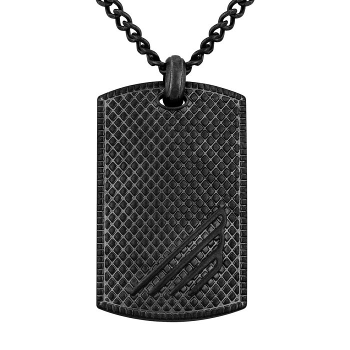 Police Herren Halskette Edelstahl Anhänger Dog Tag PJ26475PSEB.02 Black