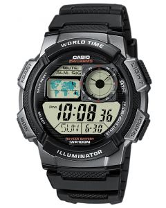 Casio Uhr AE-1000W-1BVEF Digital Uhr schwarz silber