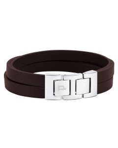 Police Leder Armband schwarz ELEMENT PJ25718BLB.01-L 20 cm