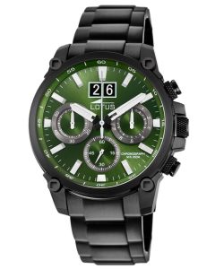 Lotus Herrenuhr 15974/1 Armbanduhr silber braun Lederarmband Chronograph