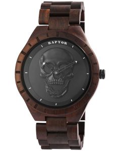 Raptor Herrenuhr Holz-Armbanduhr olivgrün Holzuhr