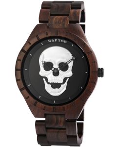 Raptor Herrenuhr Holz-Armbanduhr olivgrün Holzuhr