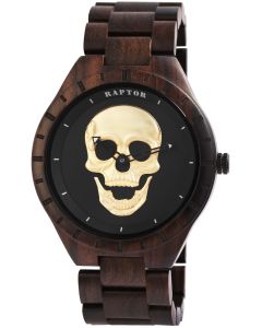 Raptor Herrenuhr Holz-Armbanduhr olivgrün Holzuhr