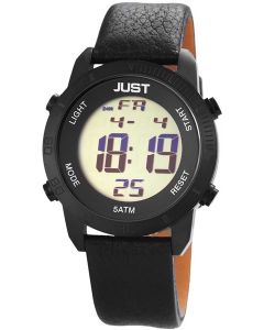 Just Herrenuhr Armbanduhr 48-S3455-BK-OR Edelstahl Uhr Datum silber orange