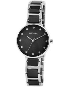 Just Watch Damen Keramikuhr schwarz silber JW10114-001