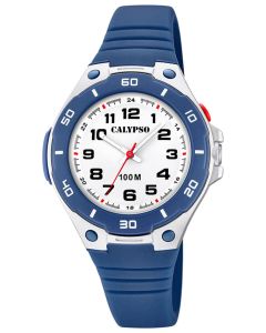 Kinderuhr Calypso Uhr blau gelb K5686/4 Kids Armbanduhr