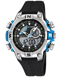 Calypso by Festina Uhr Digital Herrenuhr K5586/2 schwarz blau digital Armbanduhr
