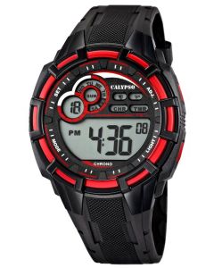 Calypso by Festina Herren Digital Uhr K5625/4 schwarz rot 10 ATM