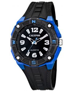 Herren Uhr Calypso by Festina Armbanduhr K5634/3 schwarz blau 10 ATM