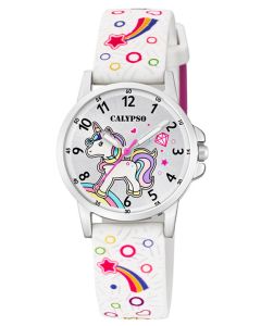 Calypso by Festina Kinderuhr K6067/4 schwarz weiß Mädchen Armbanduhr Silikon