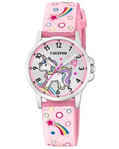 Calypso by Festina Kinderuhr K6067/4 schwarz weiß Mädchen Armbanduhr Silikon