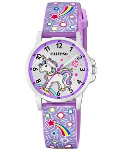 Calypso by Festina Kinderuhr K6067/4 schwarz weiß Mädchen Armbanduhr Silikon