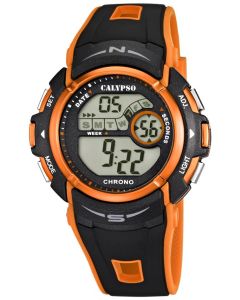 Calypso by Festina Unisex Uhr K5610/7 schwarz orange Digitaluhr 10 Bar