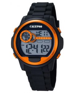Calypso Digital Herrenuhr K5667/4 Digital Uhr schwarz orange
