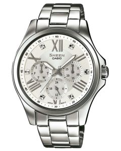 Casio Damen Uhr LTP-1302PD-7A1VEF Edelstahl weiß
