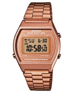 B640WC-5AEF Casio Herren Uhr Retro Digitaluhr Timer Kupfer Armbanduhr