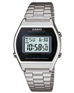 Casio Retro Uhr B640WD-1AVEF Digitaluhr Unisex Damen Herren silber