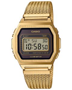 Casio Digitaluhr Armbanduhr Vintage A1000MGA-5EF golden Meshband