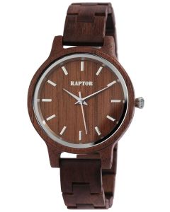 Raptor Herrenuhr Holz-Armbanduhr olivgrün Holzuhr