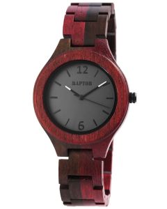 Raptor Herrenuhr Holz-Armbanduhr olivgrün Holzuhr