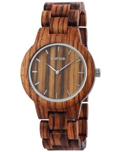 Raptor Herrenuhr Holz-Armbanduhr olivgrün Holzuhr