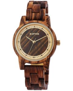 Raptor Herrenuhr Holz-Armbanduhr olivgrün Holzuhr