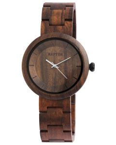 Raptor Herrenuhr Holz-Armbanduhr olivgrün Holzuhr