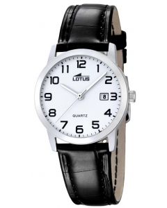 Lotus Damen Uhr 18240/1 Lederband schwarz Armbanduhr Datum