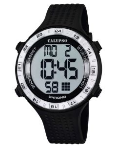 Calypso Herren Armbanduhr Digital Uhr K5663/1 schwarz silber