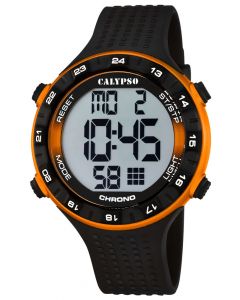 Calypso Herren Armbanduhr Digital Uhr K5663/3 schwarz orange