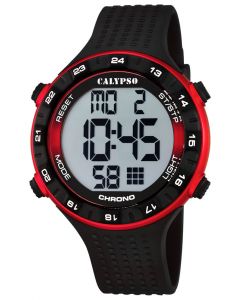 Calypso Herren Armbanduhr Digital Uhr K5663/4 schwarz rot