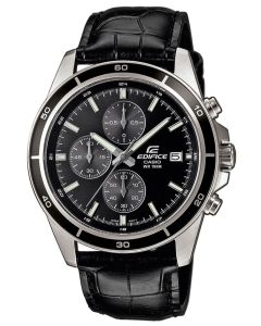 Casio Edifice Herrenuhr EFR-547L-1AVUEF Lederband schwarz