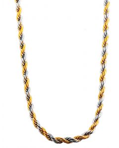 Halskette Kugel Anhänger gold-farbig Edelstahlkette 45 cm