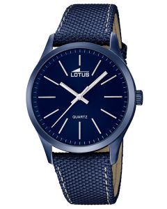 Herrenuhr Lotus Armbanduhr 18166/2 blau Leder-Textilband