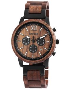Raptor Herrenuhr Holz-Armbanduhr olivgrün Holzuhr
