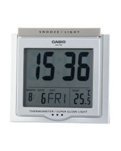 Casio Wecker DQ-747-8EF Uhr mit Thermometer silber