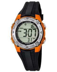 Calypso Kids Kinder Armbanduhr Digitaluhr K5685/7 schwarz orange silber