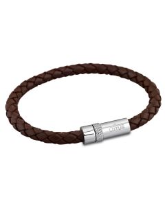 Lotus Style Herren Leder Armband 21 cm braun silber LS1697-2/1